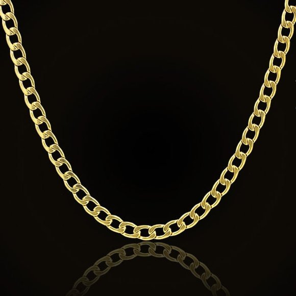 20" Cuban Chain Link 18K Gold Necklace Womens Ladies Fine Jewelry 18 Karat 20in - Picture 8 of 9